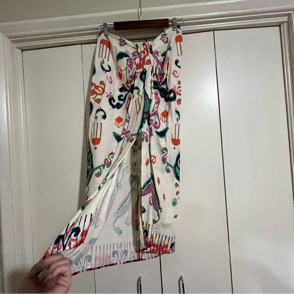 Zara Colorful Patterned Wrap Skirt